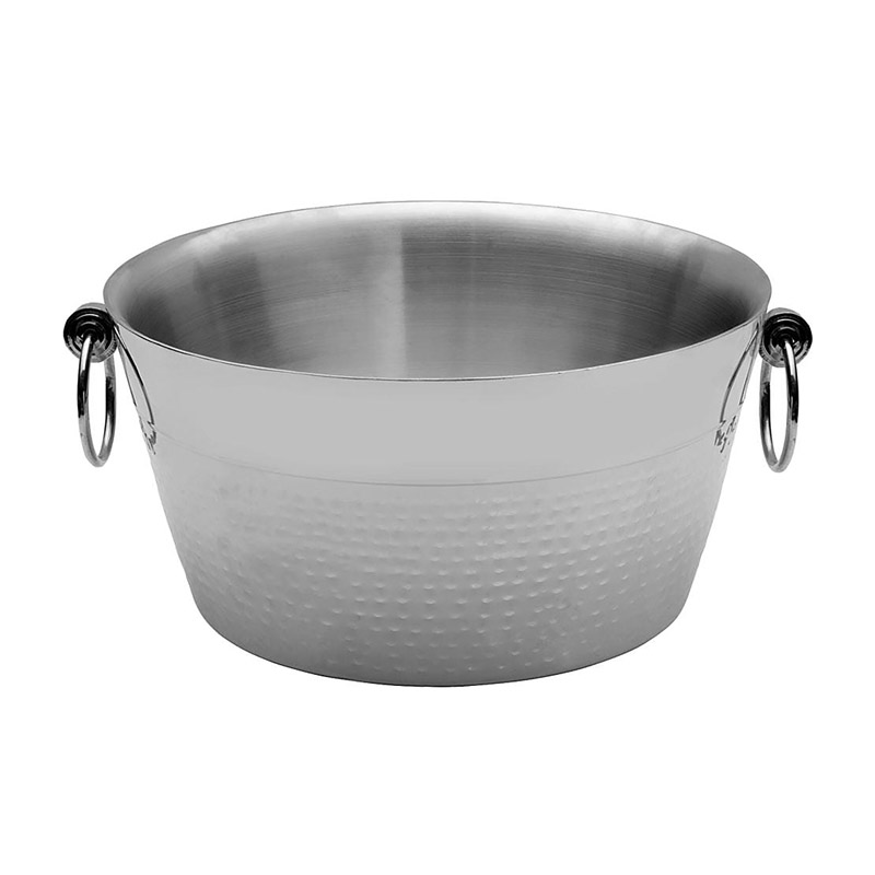Hammered and Polished Beverage Tub, 12 Quart