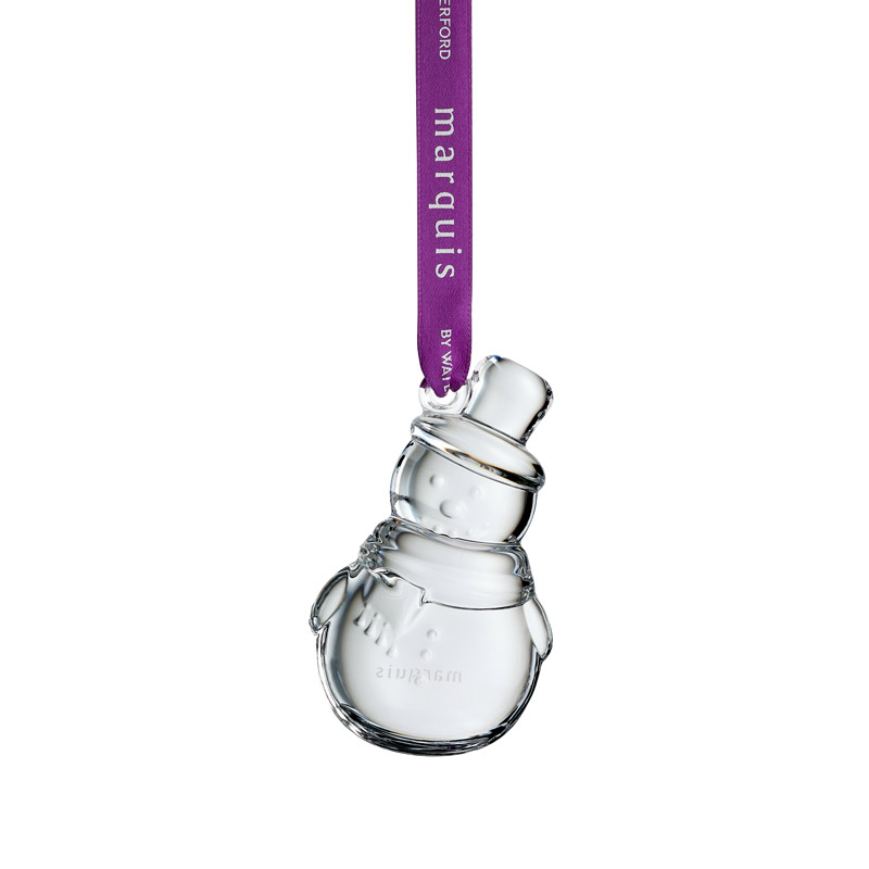 Marquis Snowman Crystal Ornament