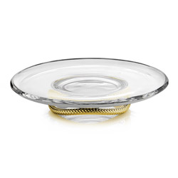 Braid Gold & Glass Cake Plate