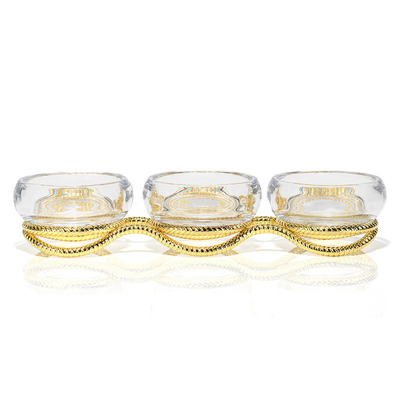 Braid Gold Triple Condiment Set