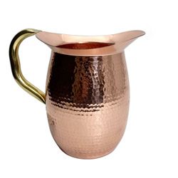 A photo of Solid Copper Hammered Water Pitcher