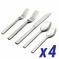 Chef's Table Hammered 20pc Service for 4