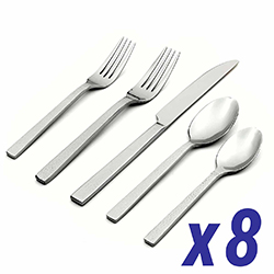 A photo of Chef's Table Hammered 45pc Service for 8