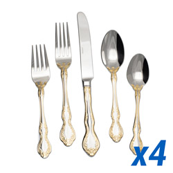 Golden Mandolina 20pc Service for 4