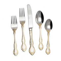 A photo of Golden Mandolina 5pc Place Setting
