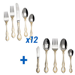 A photo of Golden Mandolina 65pc Service for 12