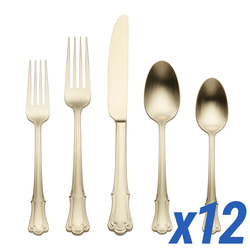 James Street Champagne 60 Piece Service for 12