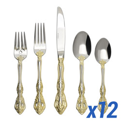 A photo of Golden Michelangelo 60pc Service for 12