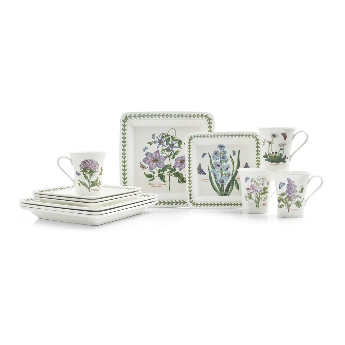 Botanic Garden 12pc Dinner Set, Square