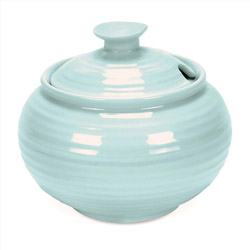 A photo of Sophie Conran Celadon Sugar Bowl, Covered, 11 oz.