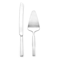 Rapallo Satin 2pc Cake Knife and Server Set