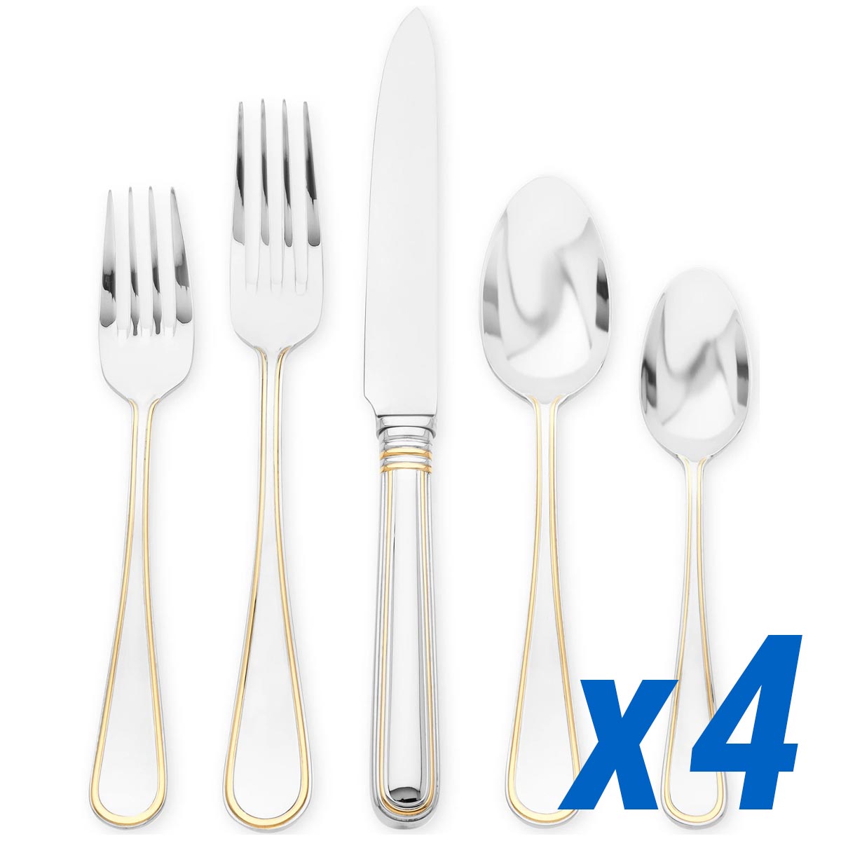 Ascot Gold Accent 20pc Service for 4