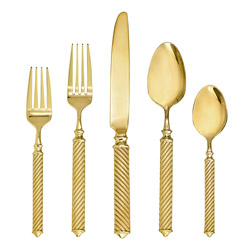 A photo of Torsade Gold 5pc Place Setting