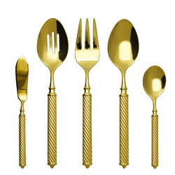 A photo of Torsade Gold 5pc Serving Set