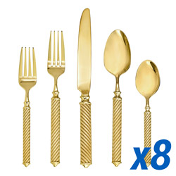 A photo of Torsade Gold 45pc Service for 8