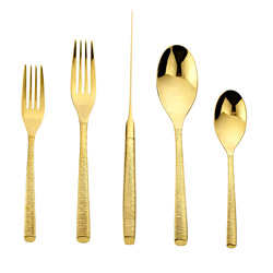 A photo of Birchwood Gold 5pc Place Setting