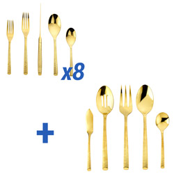 A photo of Birchwood Gold 45pc Service for 8