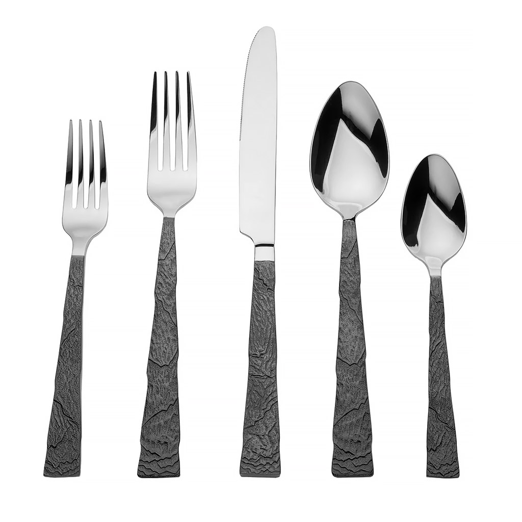 Shale Black 5pc Place Setting