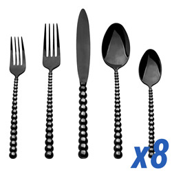 Rondure Black 40pc Service for 8