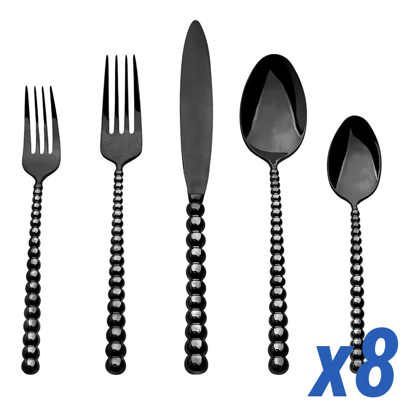 Rondure Black 40pc Service for 8