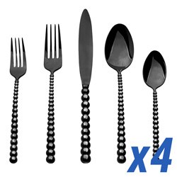 Rondure Black 20pc Service for 4