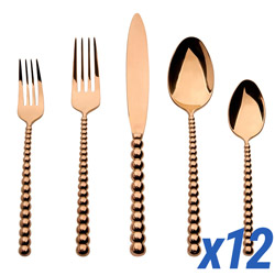 Rondure Copper 60pc Service for 12