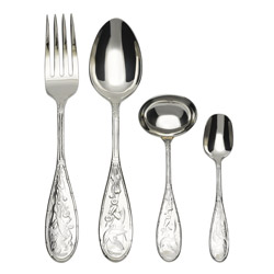 A photo of Japanese Bird Bamboo 4pc Hostess Set