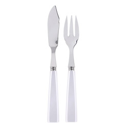 A photo of Icone White 2pc Fish Set (Place Setting)