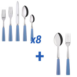 A photo of Icone Light Blue 42pc Service for 8