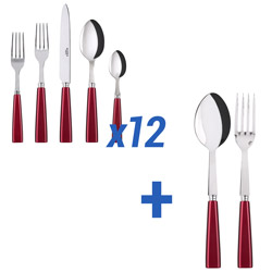 Icone Red 62pc Service for 12