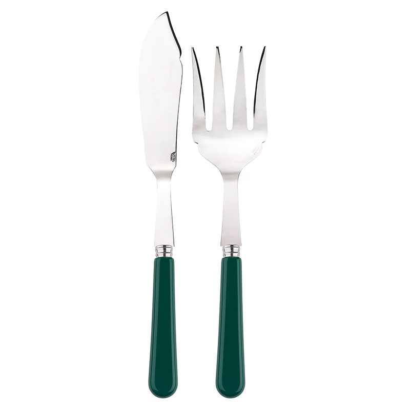 Pop Dark Green 2 Piece Fish Serving Set
