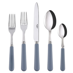 A photo of Pop Gray 5 Piece Place Setting
