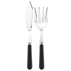 A photo of Pop Black 2 Piece Fish Serving Set