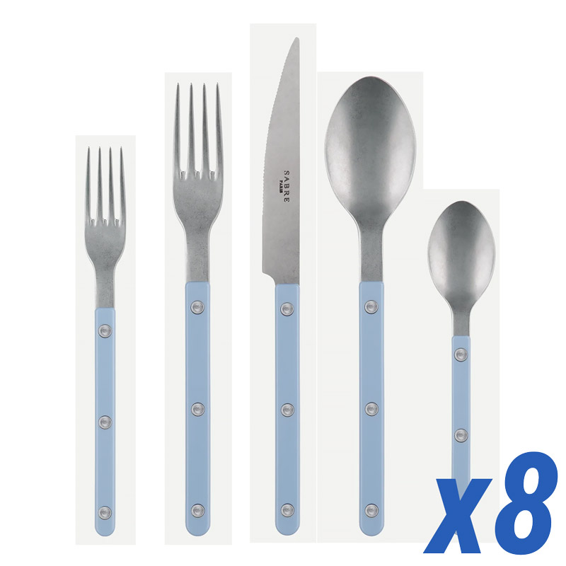 Bistrot, Pastel Blue, 40pc Service for 8