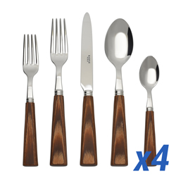 Nature Natural Wood 20pc Service for 4
