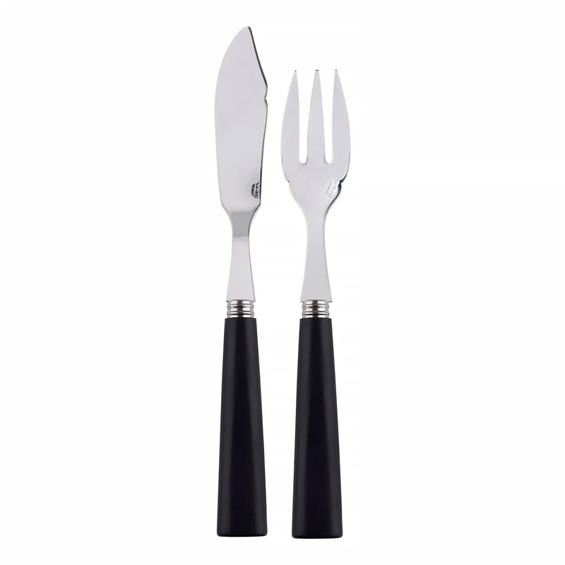 Nature Black Wood 2 Piece Fish Set