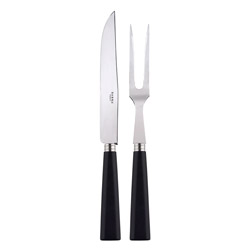 A photo of Nature Black Wood 2pc Carving Set