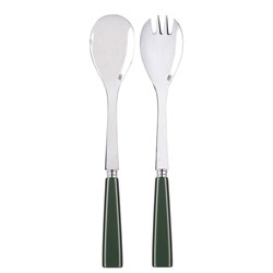 A photo of Icone Dark Green 2 Piece Salad Serving Set