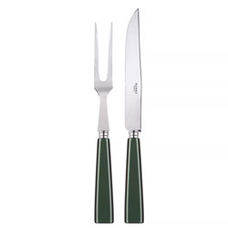 Icone Dark Green 2 Piece Carving Set