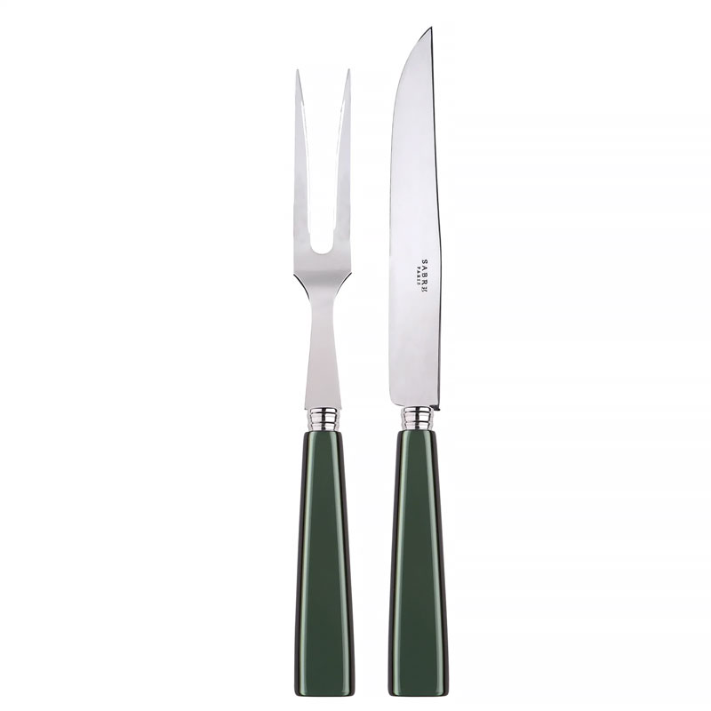 Icone Dark Green 2 Piece Carving Set