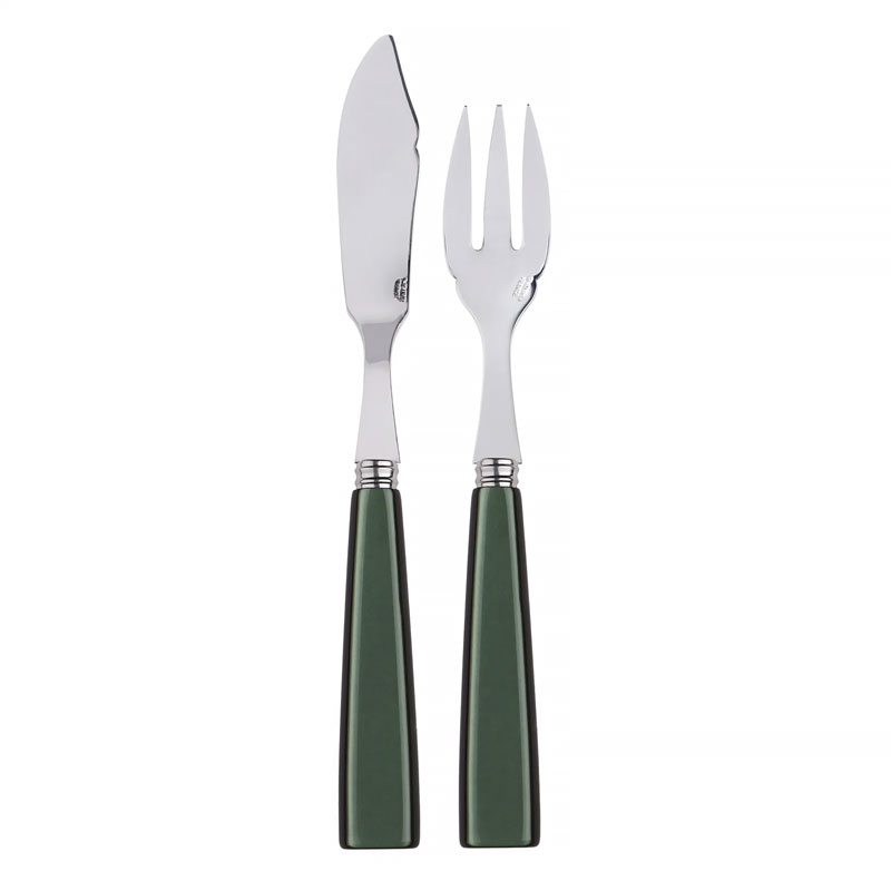 Icone Dark Green 2 Piece Fish Set