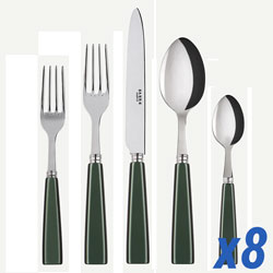 A photo of Icone Dark Green 42pc Service for 8