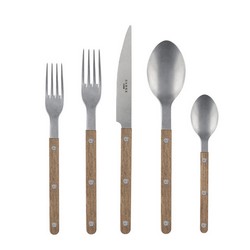 A photo of Bistrot Teak, Vintage Finish 5pc Place Setting