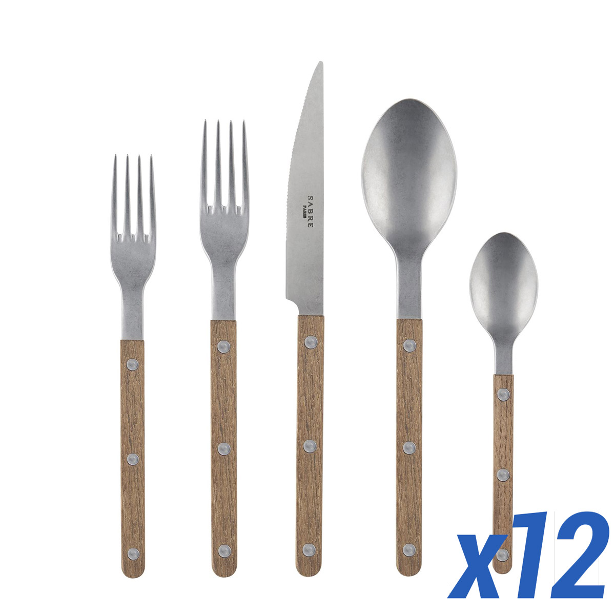 Bistro Teak, Vintage Finish, 60pc Service for 12