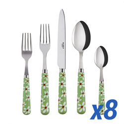 A photo of Daisy Garden Green 40pc Service for 8