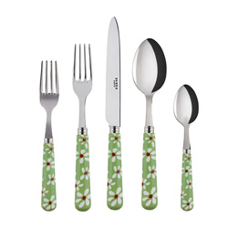 A photo of Daisy Garden Green 5pc Place Setting