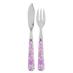 A photo of Daisy Pink 2pc Fish Set, Place Setting Pieces
