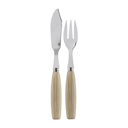 Djembe Horn 2pc Fish Set, Place Setting Pieces