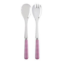 Gingham Fuchsia 2pc Salad Set