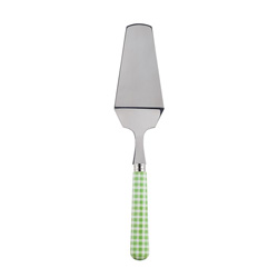 A photo of Gingham Garden Green Tart Server